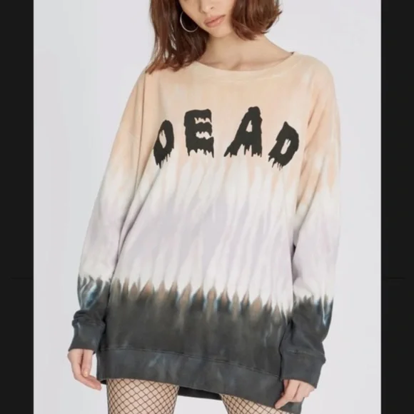 Wildfox Drop Dead Road Trip Tie Dye Sweatshirt - Picture 1 of 10